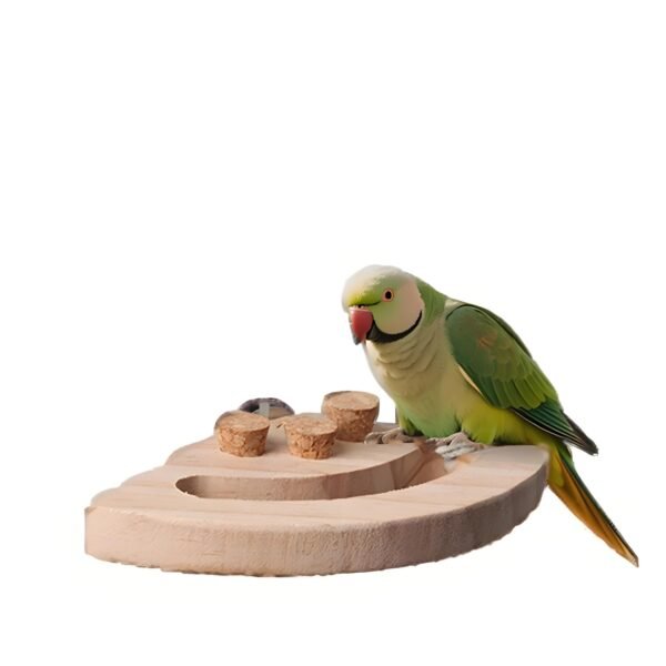 Wood Bird Perch Stand for Beak Grinding