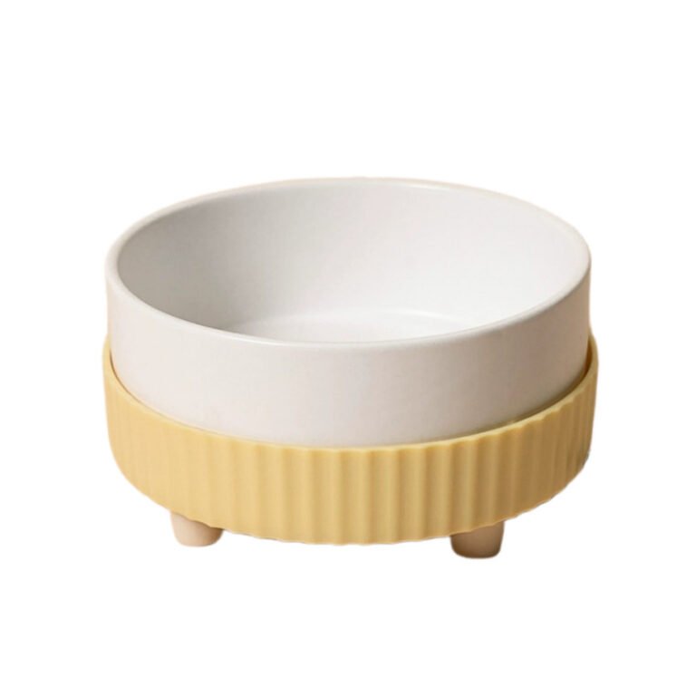 Macron color environmentally friendly ceramic pet bowl