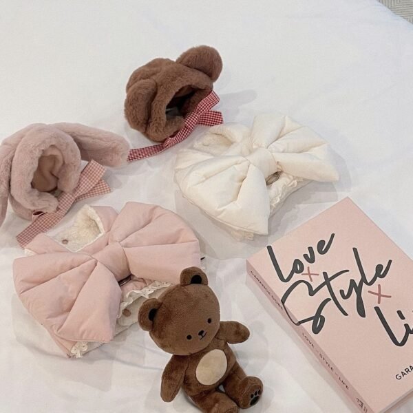 Cozy Bowknot Plush Dog Jacket